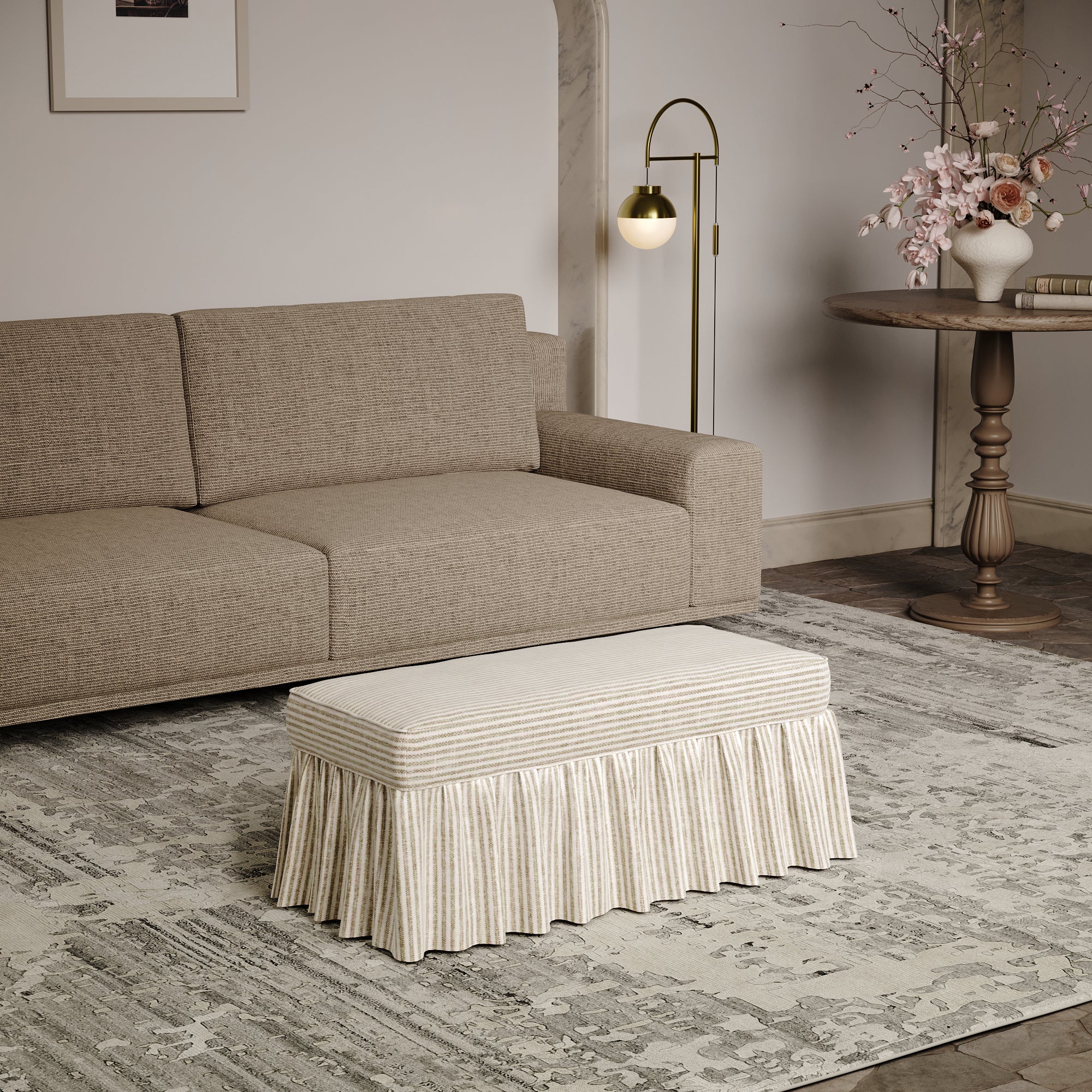 Frilled Footstool