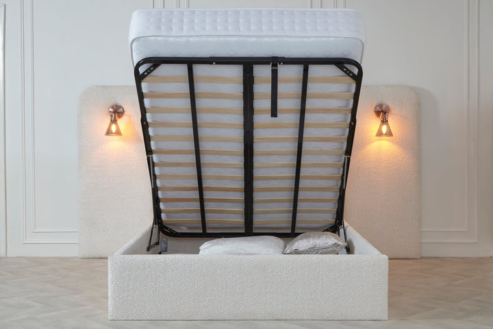 The Seraphic Upholstered Bed Comodo living 